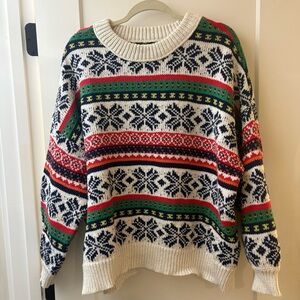 Aerie Festive/Christmas Crew Neck Sweater